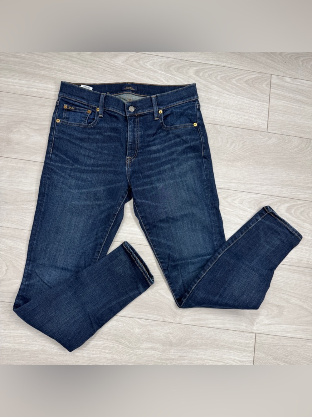Polo Ralph Lauren Tompkins Skinny Jeans Women’s Size 30 Dark Wash Stretch Denim